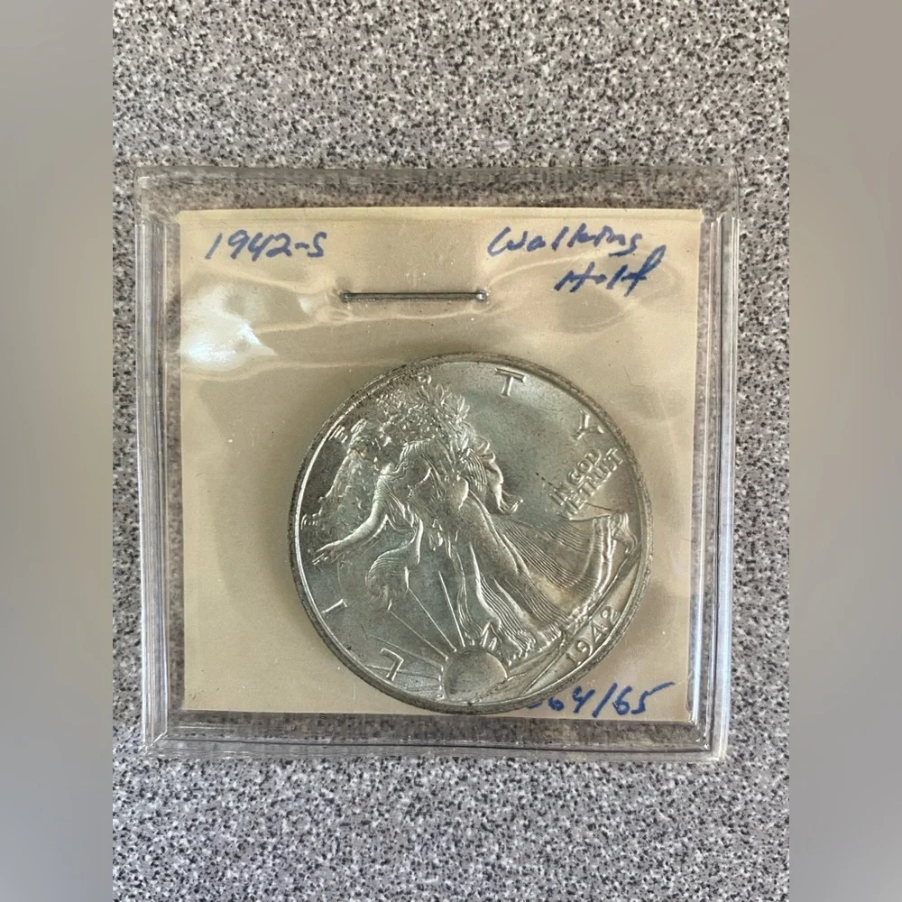 1942-S Walking Liberty Half Dollar Coin - Picture 10 of 16